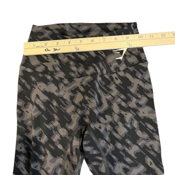 Gymshark Training Leggings Black Gray Abstract Camo Print High Waist Size XS - Picture 6 of 9